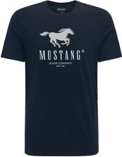 MUSTANG ALEX C PRINT MĘSKI T-SHIRT KOSZULKA LOGO TEE DARK SAPPHIRE 1015051 4136