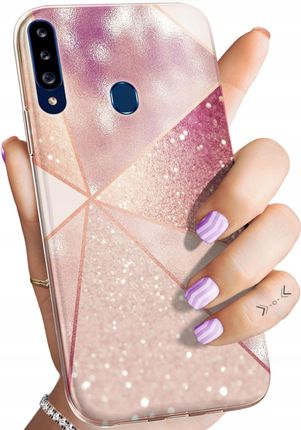 Hello Case Etui Do Samsung Galaxy A20S Różowe Złoto Róż