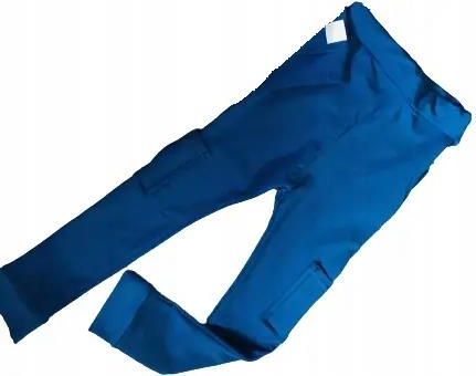 Spodnie ala bojówki z kieszonkami chabrowe rozmiar 146
