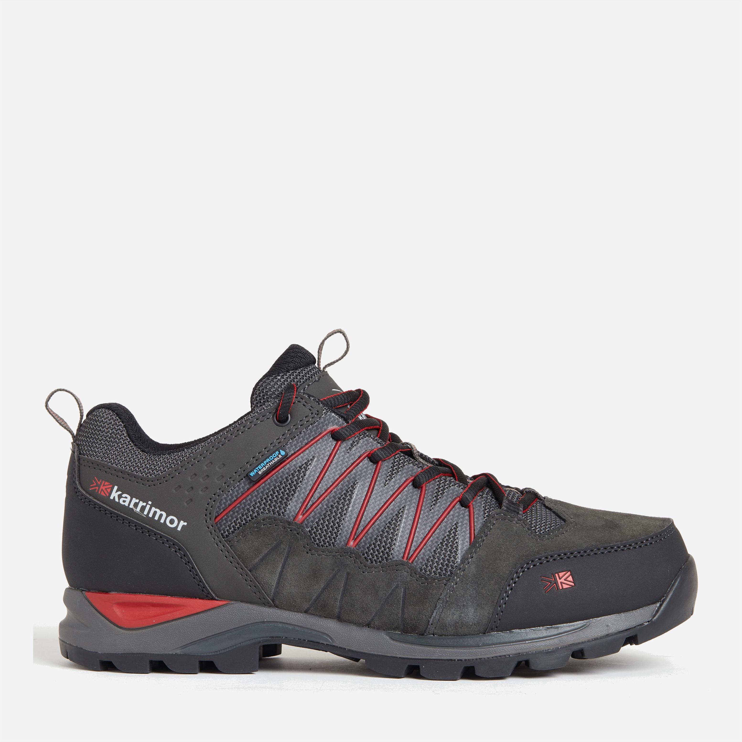 Chaussures De Randonnée Karrimor Spike Low 3 – Imperméables Weathertite Pour Homme – Taille 45 Noir/Rouge