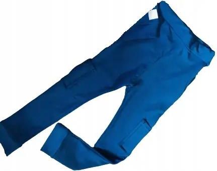 Spodnie ala bojówki z kieszonkami chabrowe rozmiar 134