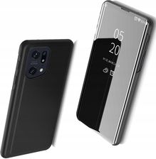 Hurtel Clear View Case Futerał Etui Obudowa Z Klapką Do Oppo Find X5 Pro Czarne
