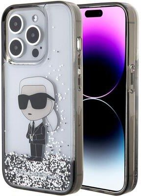 Karl Lagerfeld Etui Liquid Glitter Ikonik Do Apple Iphone 15 Pro Max Przezroczysty