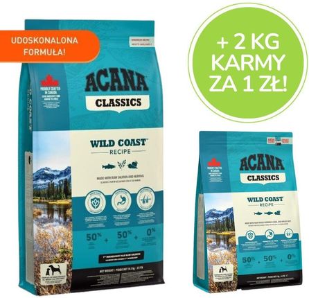 Acana Classics Wild Coast 14,5kg + 2kg