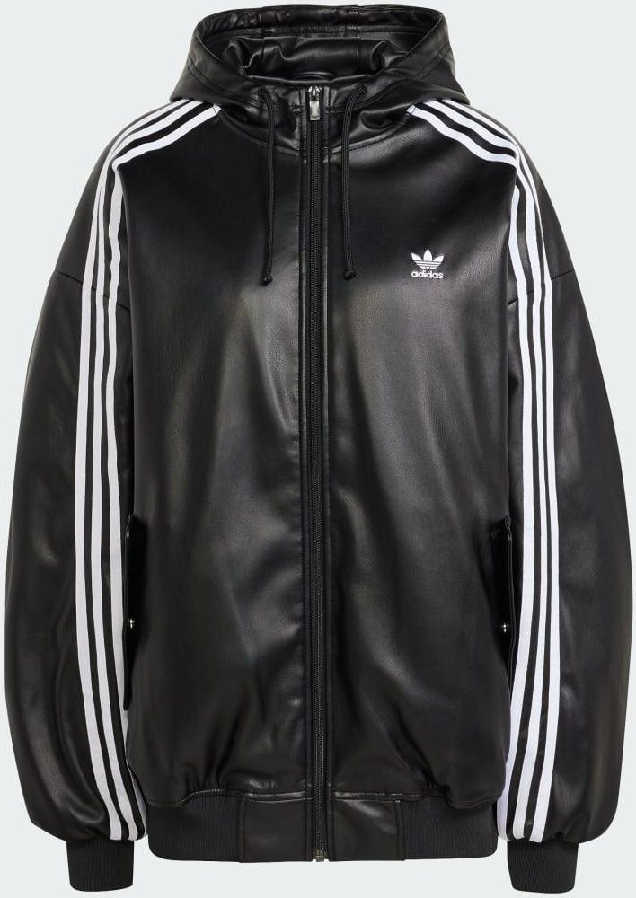 【あ】 Adidas Kurtka Adilenium Oversized Faux Leather IV9328 - Ceny