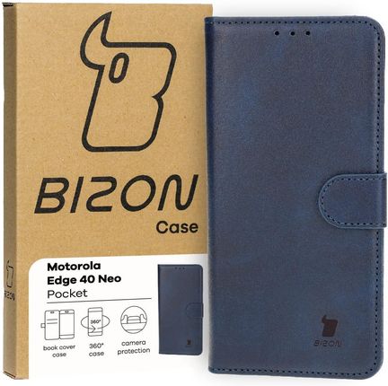 Bizon Etui Case Pocket Do Motorola Edge 40 Neo Granatowe