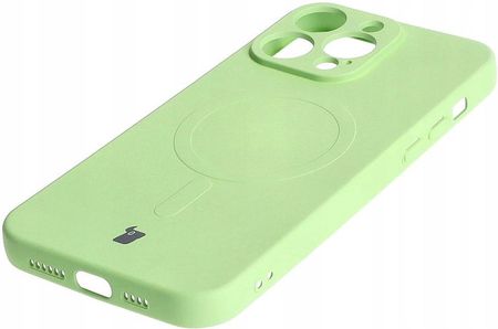 Bizon Etui Case Silicone Magsafe Do Apple Iphone 15 Pro Max Jasnozielone - zdjęcie 4