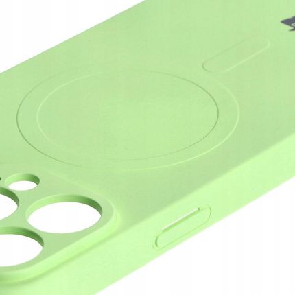 Bizon Etui Case Silicone Magsafe Do Apple Iphone 15 Pro Max Jasnozielone - zdjęcie 5