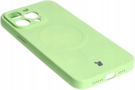 Bizon Etui Case Silicone Magsafe Do Apple Iphone 15 Pro Max Jasnozielone - zdjęcie 6