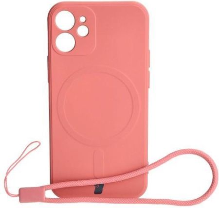 Bizon Etui Case Silicone Magsafe Sq Do Apple Iphone 12 Mini Brudny Róż