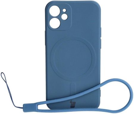 Bizon Etui Case Silicone Magsafe Sq Do Apple Iphone 12 Mini Granatowe