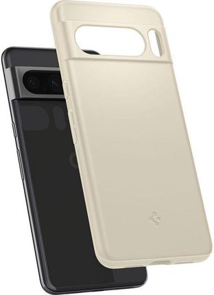 Spigen Etui Thin Fit Do Google Pixel 8 Pro Beżowe - zdjęcie 6