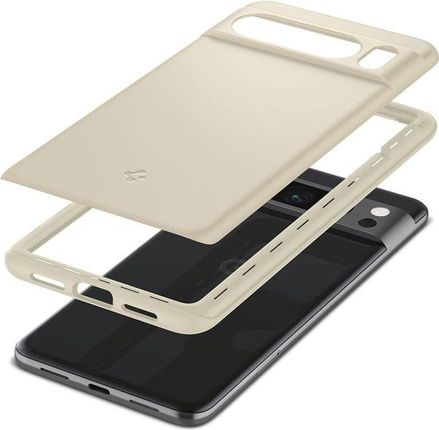 Spigen Etui Thin Fit Do Google Pixel 8 Pro Beżowe - zdjęcie 5