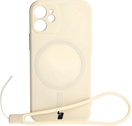 Bizon Etui Case Silicone Magsafe Sq Do Apple Iphone 12 Mini Beżowe