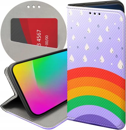Hello Case Etui Z Klapką Do Motorola Moto G9 Power Tęcza Rainbow Futerał Case