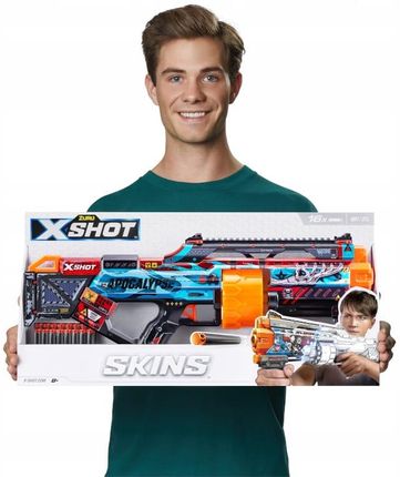 ZURU X-SHOT SKINS WYRZUTNIA LAST STAND APOCALYPSE PISTOLET + 16