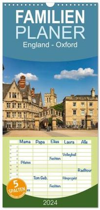 Familienplaner 2024 - England - Oxford mit 5 Spalten (Wandkalender, 21 x 45 cm) CALVENDO