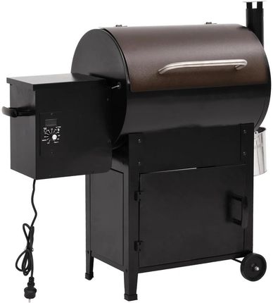 Vidaxl Grill Na Pellet Z Kominem Czarny 104cm Żelazo 360069