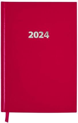 Kalendarz 2024 lux elegance z gumką A4 dzienny V6 czerwony