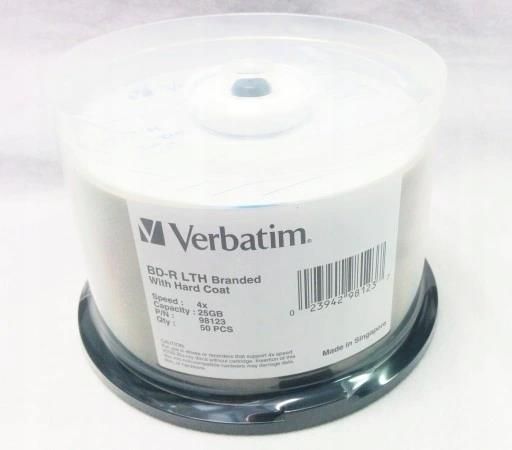 Verbatim BD-R 25GB LTH Type - Dischi Blu-ray Registrabili 6x, Cakebox Da 40 Pezzi Per Archiviazione HD