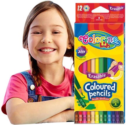 Colorino Kredki Ołówkowe Kids 12Kol. Wymazywalne
