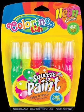 Colorino Farbki Szkolne Neonowe Dla Dzieci Z Pędzelkiem