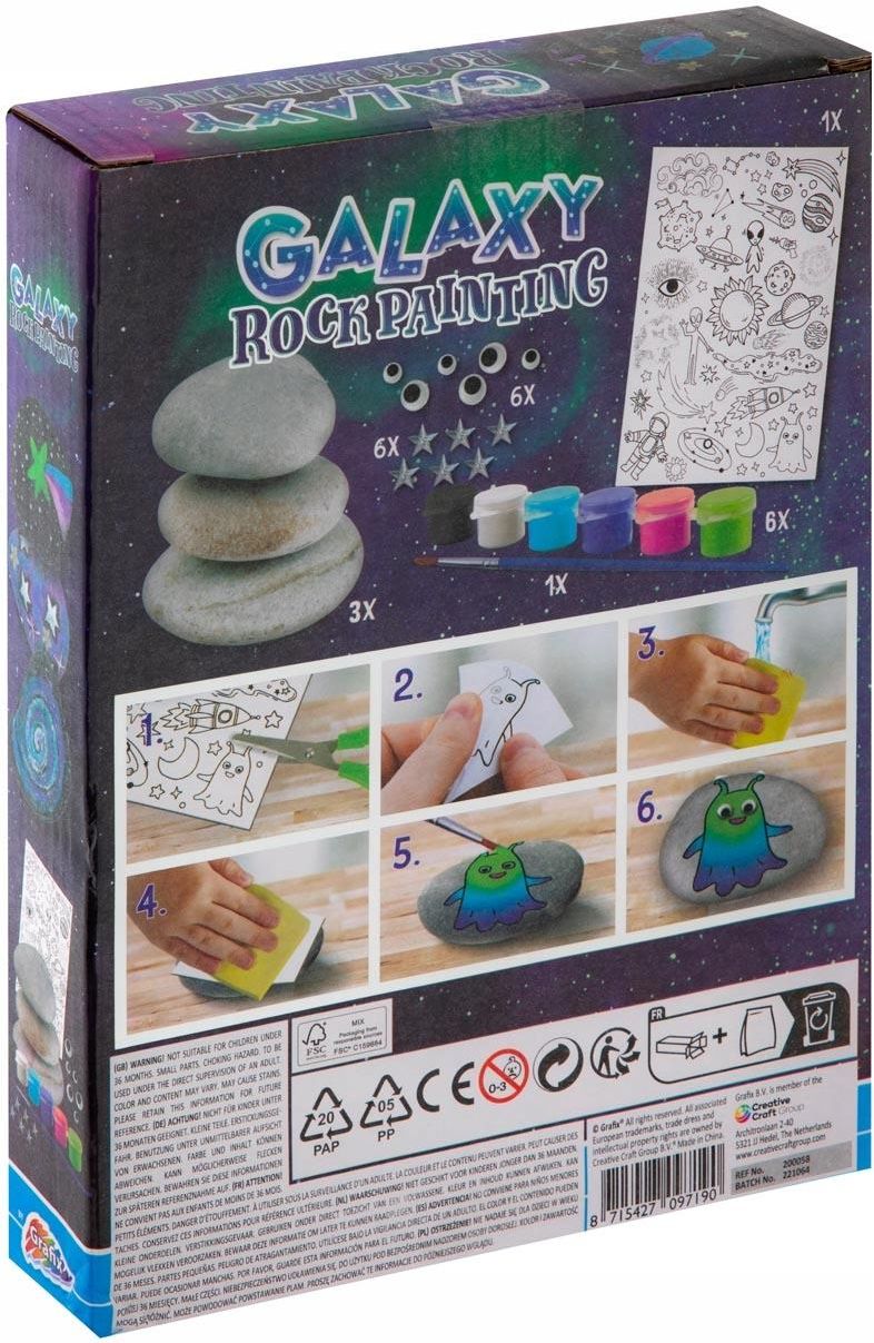 Grafix Galaxy Rock Painting 3 Kamienie 5 Farb Pędzel - Ceny i opinie ...