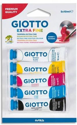 Giotto Farby Plakatowe Tempera Tubki 5X10Ml