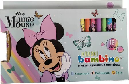 Bambino Kredki Świecowe 18Szt. Minnie Mouse