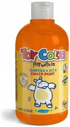 Toy Color Farba Do Malowania Palcami 500Ml Pomarańczowa