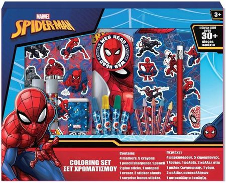 Diakakis Zestaw Do Kolorowania Kredki Naklejki Spiderman