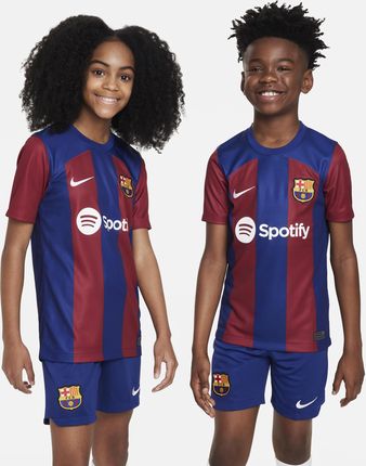 Koszulka Piłkarska Dla Dużych Dzieci Nike Dri-Fit Fc Barcelona Stadium 2023/24 Niebieski