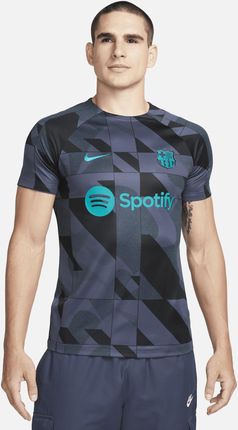 Męska Przedmeczowa Koszulka Piłkarska Nike Dri-Fit Fc Barcelona Academy Pro Niebieski