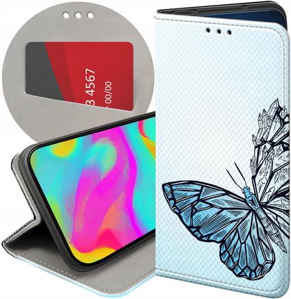 Hello Case Etui Z Klapką Do Lg Q6 G6 Fit Motyle Butterfly Barwne Futerał