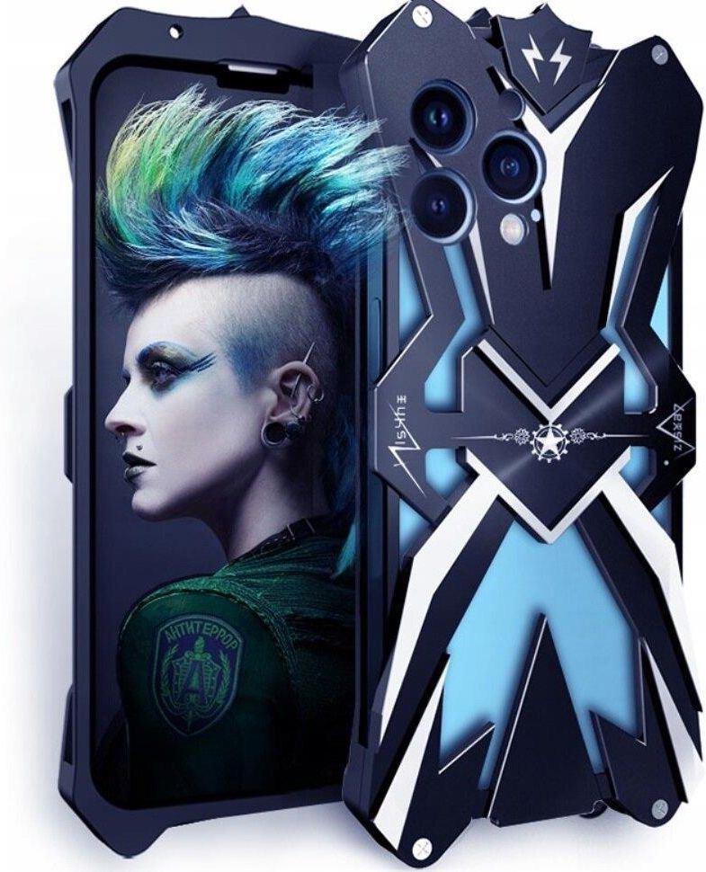 Coque Bumper Métal Aluminium Pour IPhone 11 à 14 Pro Max - Protection Mince, Design Motifs, Charge Qi