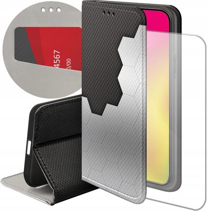 Hello Case Etui Z Klapką Do Xiaomi Redmi Note 12 4G Szare Metallic Grey Futerał