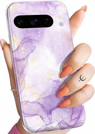 Hello Case Etui Do Google Pixel 8 Pro Fioletowe Fiolet Kształty Obudowa