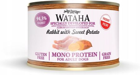 Wataha Mono Protein Adult Dog 94,5% Królik Z Batatami 200G