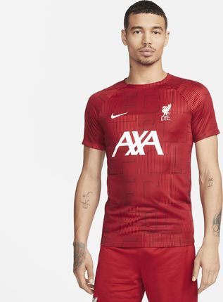 Męska Przedmeczowa Koszulka Piłkarska Nike Dri-Fit Liverpool F.C. Academy Pro Czerwony