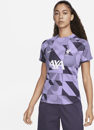 Damska Przedmeczowa Koszulka Piłkarska Nike Dri-Fit Liverpool F.C. Academy Pro Fiolet