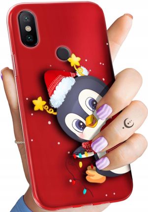Hello Case Etui Do Xiaomi Mi A2 Lite Święta Christmas Mikołaj Pingwin Obudowa