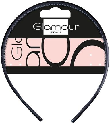 Glamour Plastikowa Opaska Do Włosów Z Kryształkami Czarna
