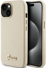 Guess Glitter Glossy Script Guhcp15Spgmcsd Do Iphone 15 Złoty
