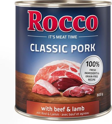 Rocco Classic Pork Wołowina I Jagnięcina Mokra Karma Dla Psów 6X800G