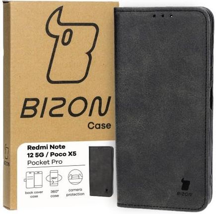 Bizon Etui Case Pocket Pro Do Xiaomi Redmi Note 12 5G Poco X5 Czarne
