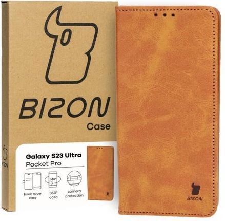 Bizon Etui Case Pocket Pro Do Samsung Galaxy S23 Ultra Brązowe
