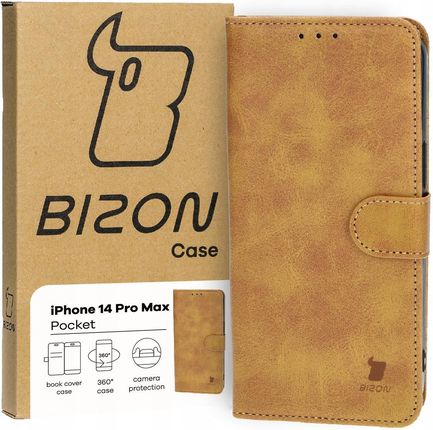 Bizon Etui Case Pocket Do Apple Iphone 14 Pro Max Brązowe