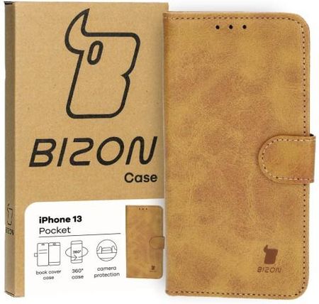 Bizon Etui Case Pocket Do Apple Iphone 13 Brązowe