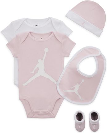 Pięcioczęściowy zestaw z body dla niemowląt Jordan 5-Piece Core Gift Set - Różowy