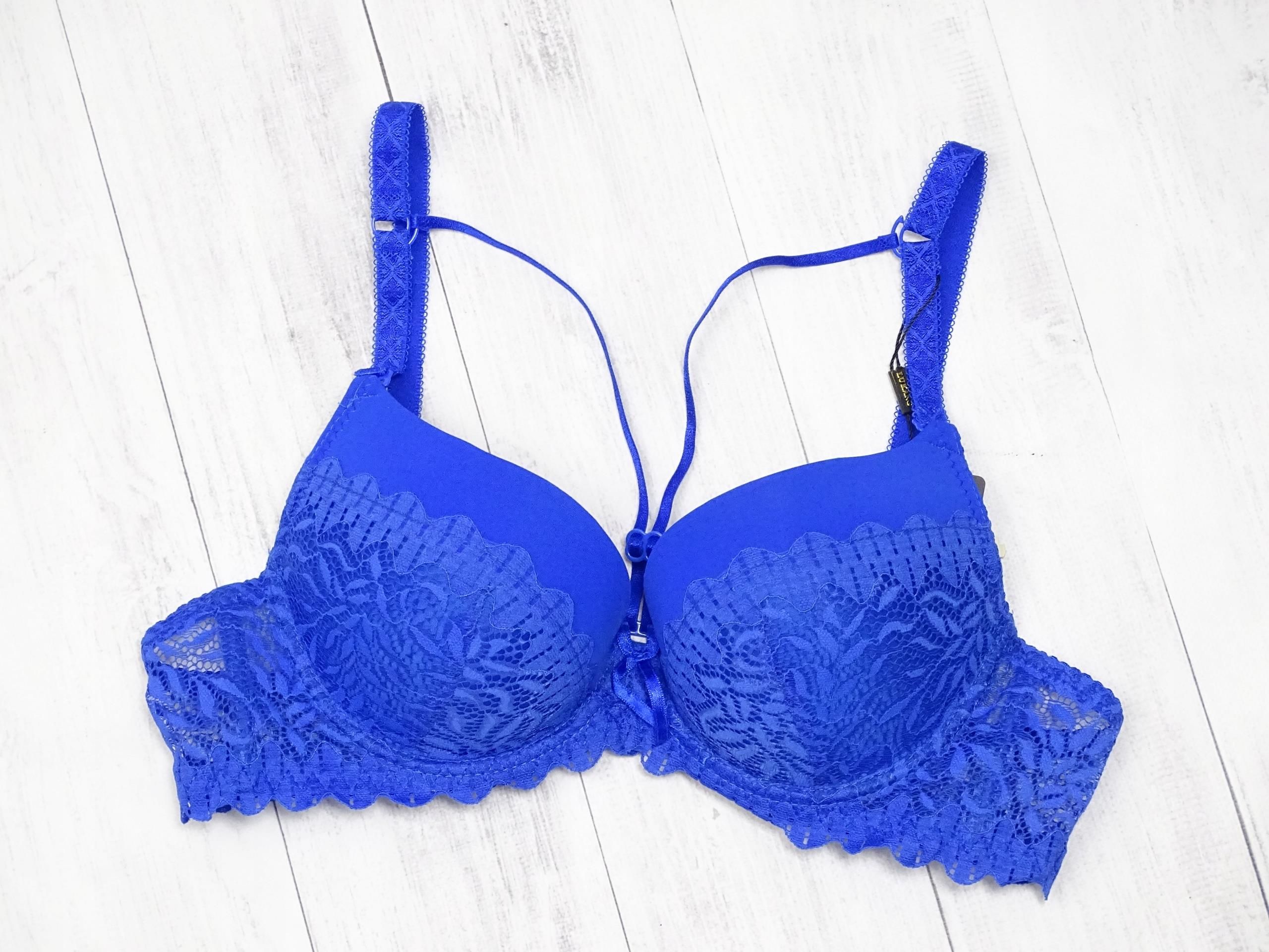 85B Piękny Biustonosz pushup straps paski koronka Ceny i opinie